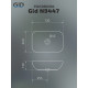 Раковина накладная Gid N9447 51157 белая 51x34x13