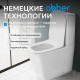 Унитаз компакт ABBER Rechteck AC1210T белый, безободковый, смыв торнадо