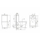 Унитаз компакт ABBER Rechteck AC1210T белый, безободковый, смыв торнадо