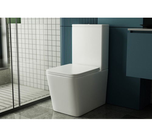 Унитаз компакт ABBER Rechteck AC1210T белый, безободковый, смыв торнадо