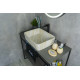 Раковина накладная Gid Mnc600 54459 под камень глянцевая 48x37x13