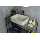 Раковина накладная Gid Mnc600 54459 под камень глянцевая 48x37x13