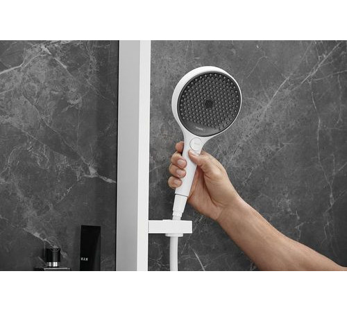 Душевая стойка 26842700 Hansgrohe Rainfinity Showerpipe 360 1jet матовый белый